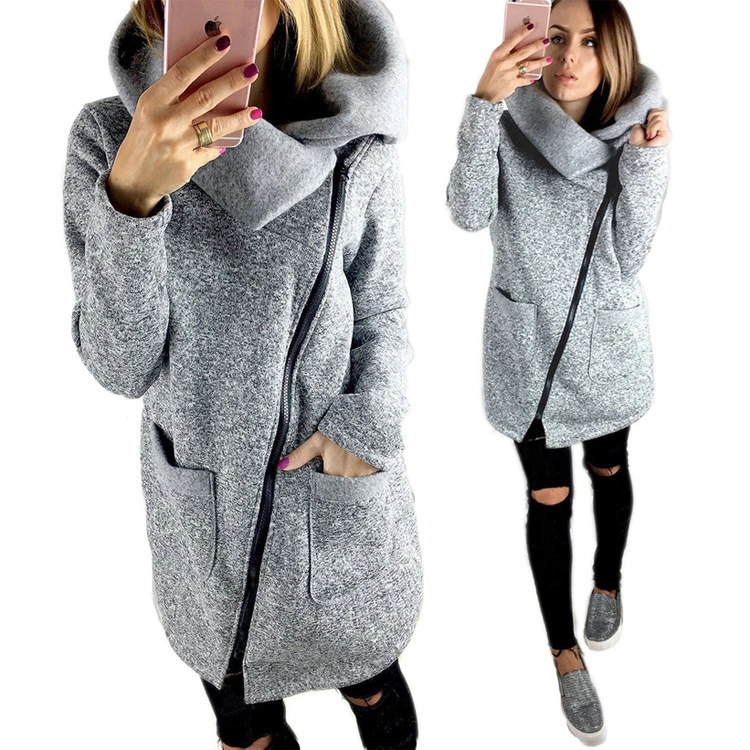 Explosion models Europe and the United States foreign trade women's autumn and winter fashion side zipper jacket jacket