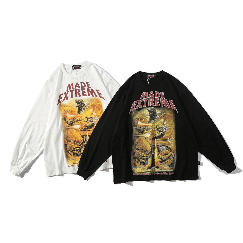 Printed loose long sleeves