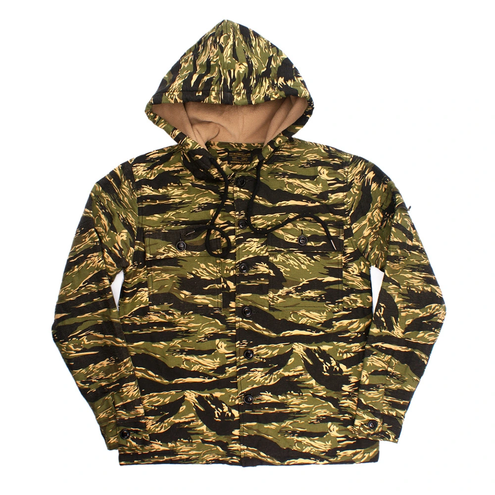 Camouflage hoodie coat