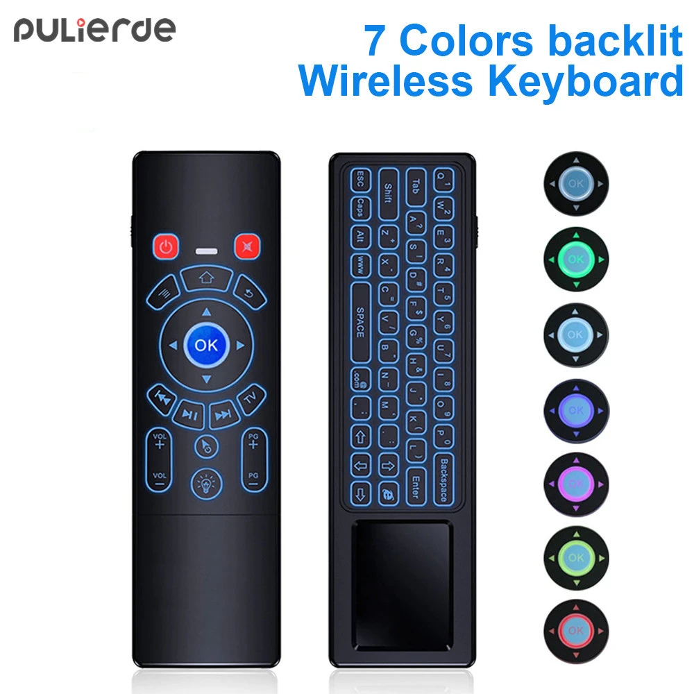 T6c wireless flying mouse colorful backlight mini keyboard