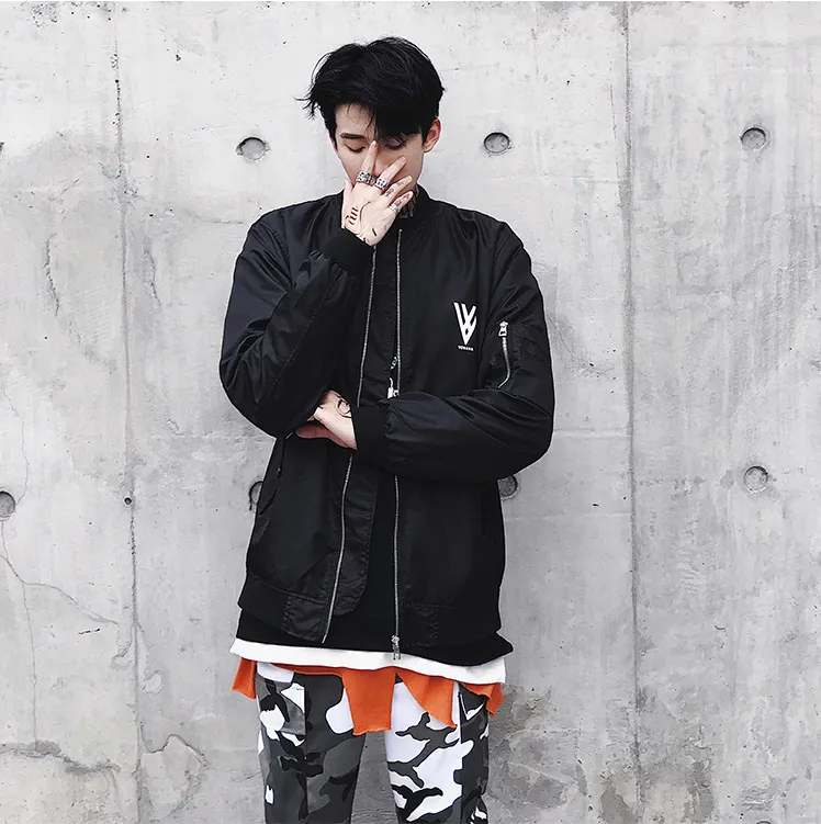2021 spring new national tide printing flight jacket tide casual fashion jacket male