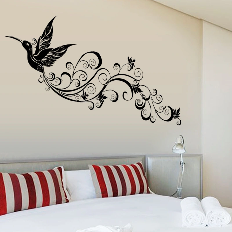 Flying bird silhouette decorative wall sticker pvc