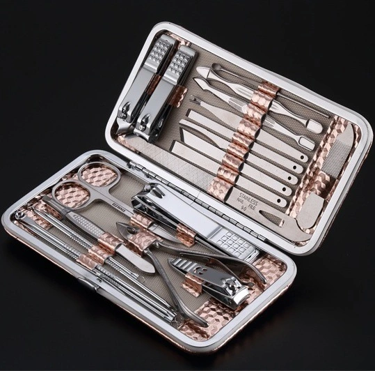 21-piece stainless steel manicure knife set