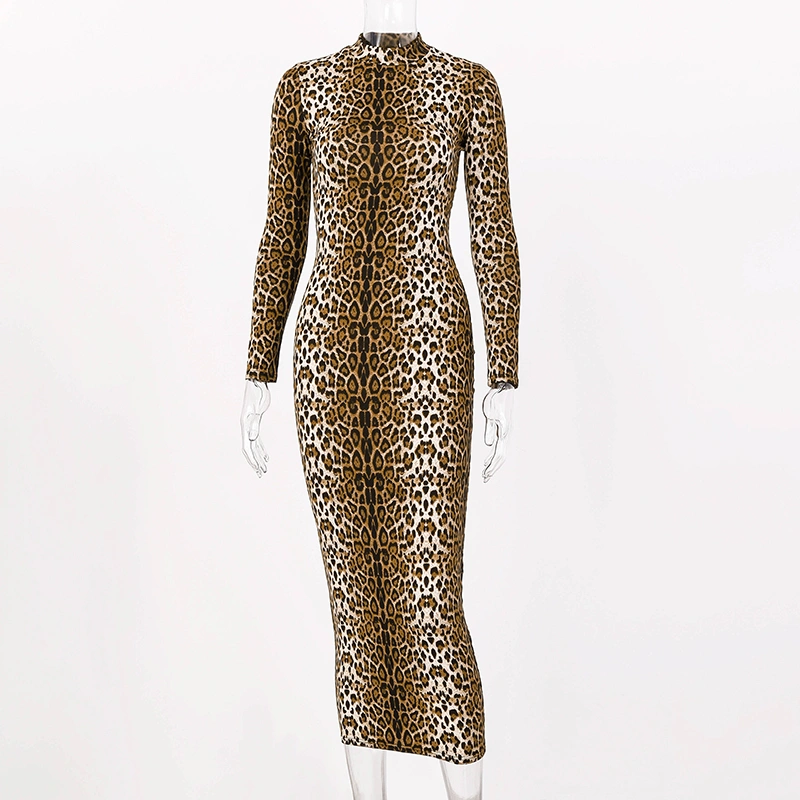 Printed slim dress