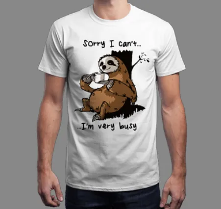 Sloth fat house spoof cotton T-shirt