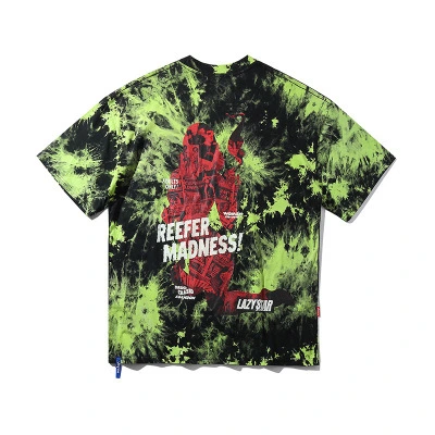 Fashion Men's Loose Tie-Dye Gradient Color Short Sleeves