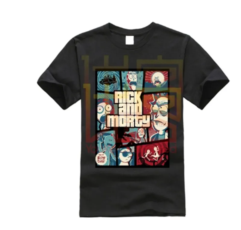 Grand Rick Auto creative round neck cotton T-shirt