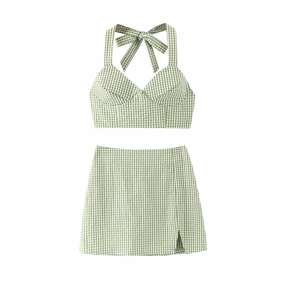 Sexy halter with v-neck and low back