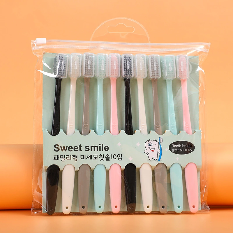 10pcs adult bamboo charcoal toothbrush