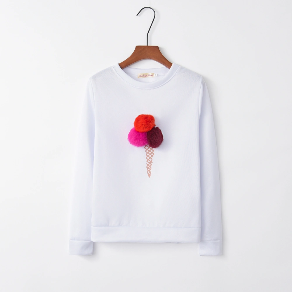 Round neck long sleeve sweater