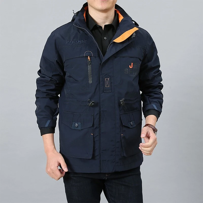 New style jacket middle-aged men outdoor mesh men's tooling jacket