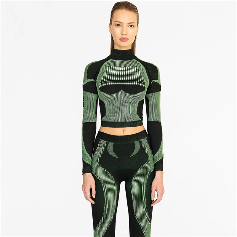 Printed slim navel bottoming shirt