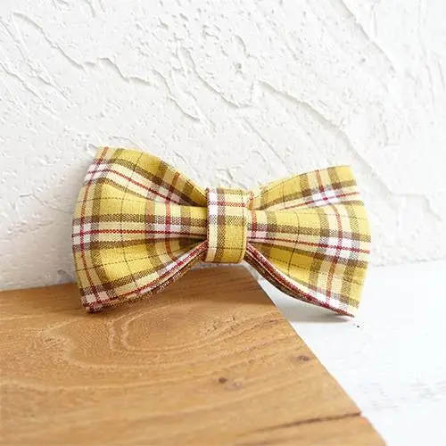 Dog lattice collar handmade pet bow bow bow jewelry