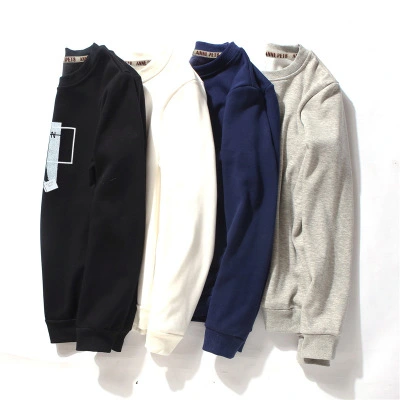Cashmere Mens Long sleeve t-shirt t-shirt with thickened Korean youth male shirt T-shirt t winter warm clothes in winter