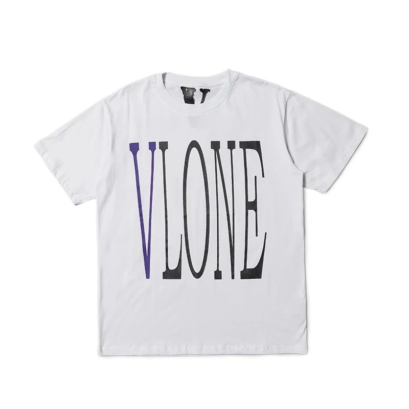Letter large V print short sleeve T-shirt