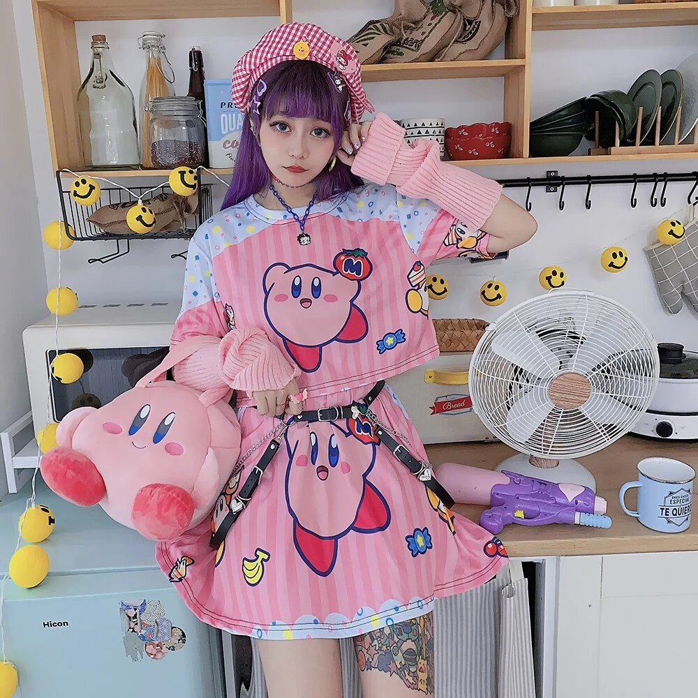 Harajuku cute T-shirt top skirt suit
