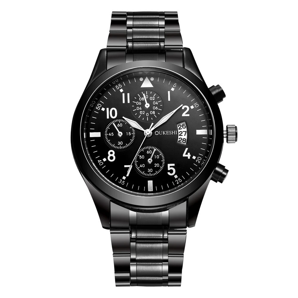 Waterproof Calendar Steel Band Watch