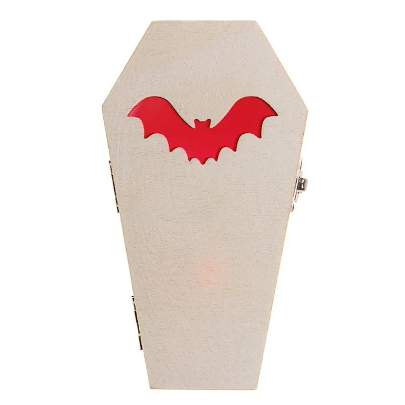 Wooden coffin bat light box
