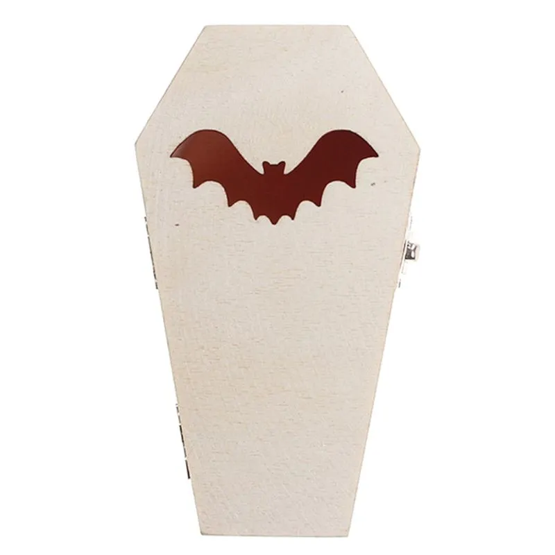 Wooden coffin bat light box