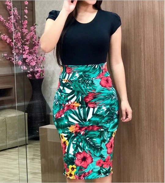 Colorblock color striped bag hip dress