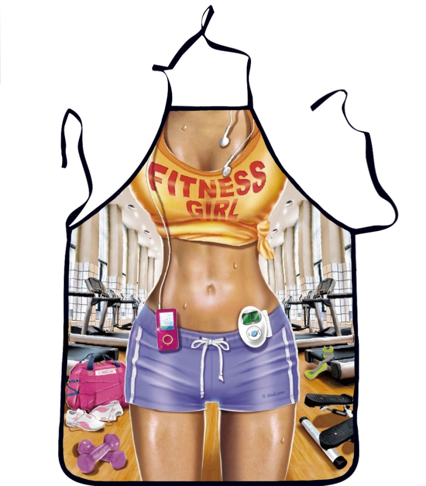 Funny Sexy Fitness Sleeveless Home With Season Apron