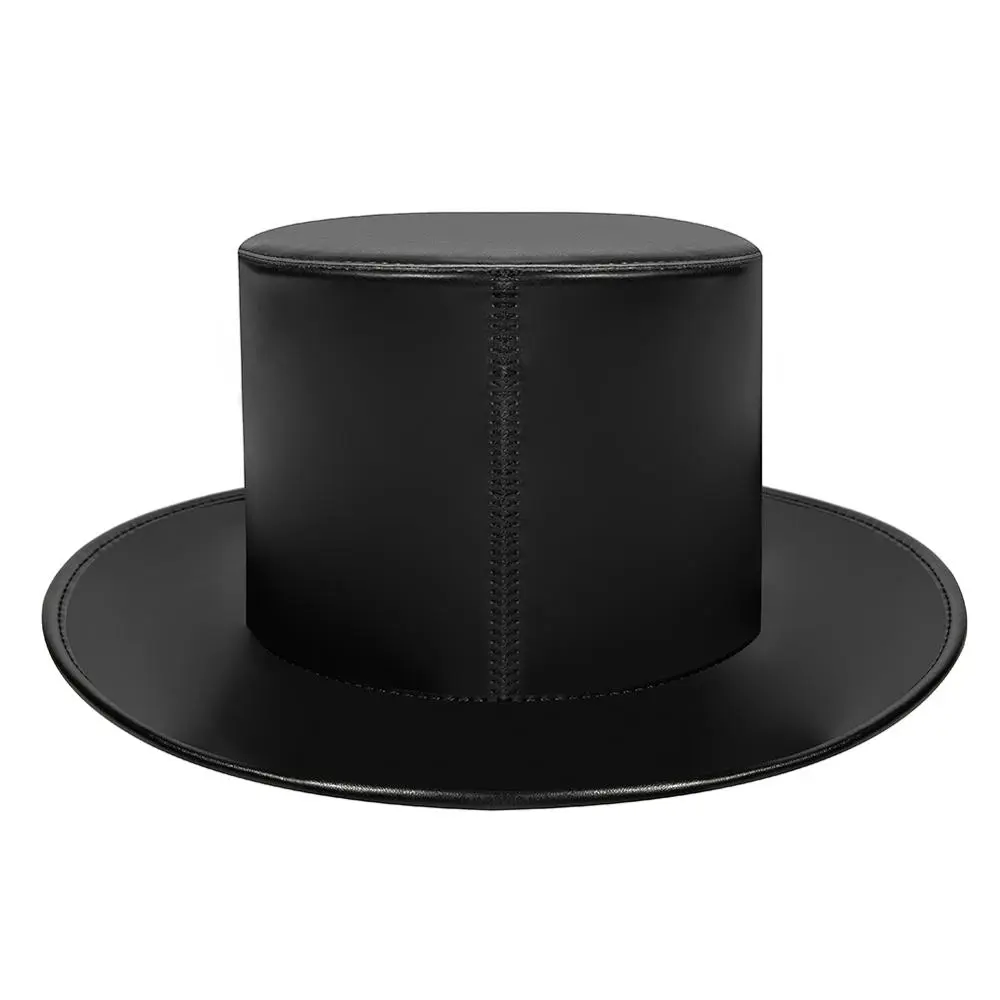 Stage Performance Punk Rivet Flat Top Hat
