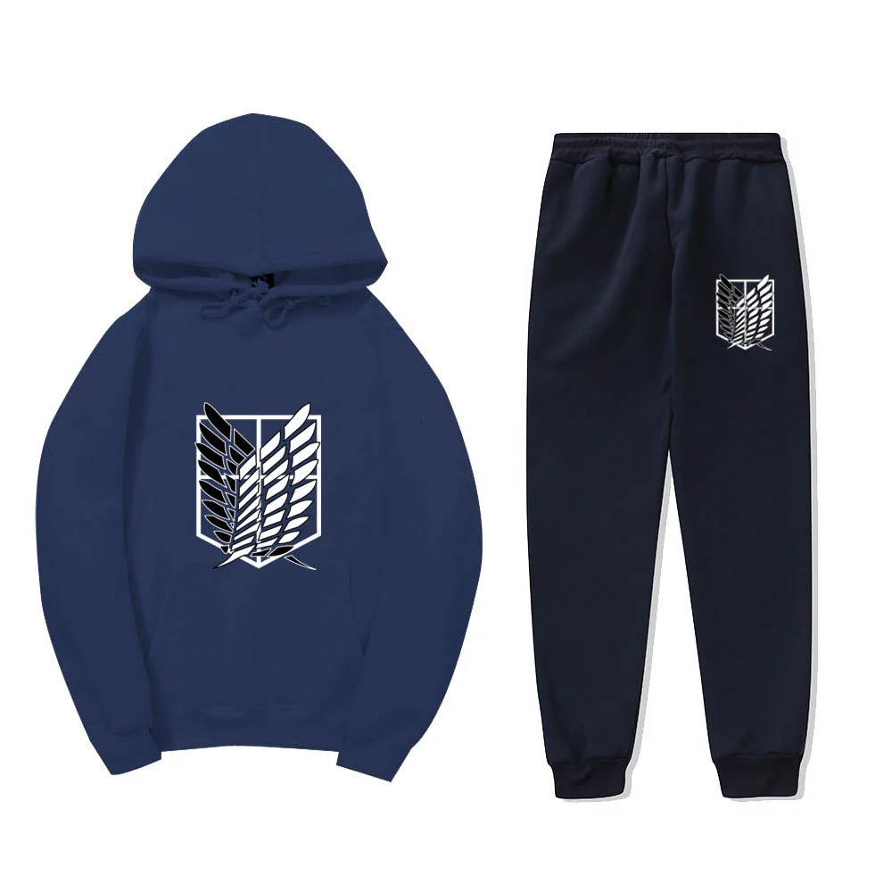 Hooded Sweatshirt And Sweatpants Sports Suit