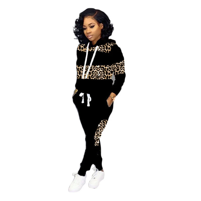Patchwork Camouflage Print Sports Sweatshirt Suit
