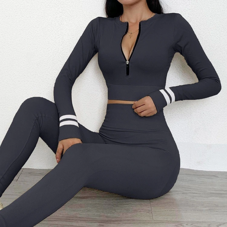2021 New Seamless Knitted Yoga Clothing Suit