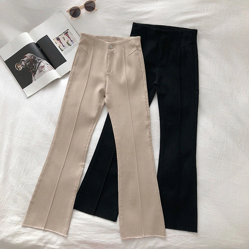 Neploe New Arrival High Waist Black Pants Women Solid Color Casual Slim Trousers Female Korean Fashion Pantalones Ladies 1C877