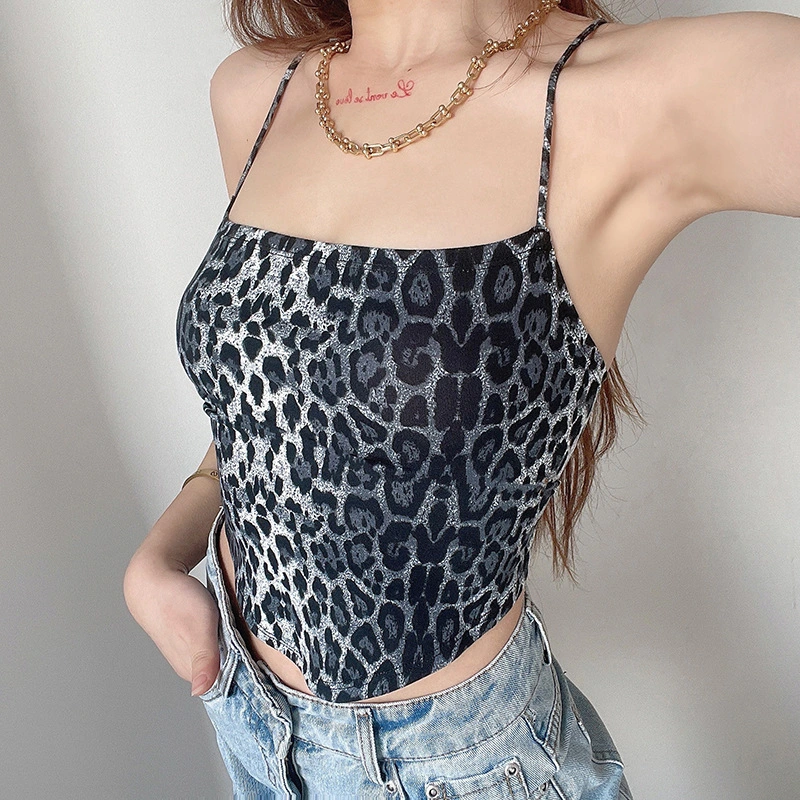 Sense Of Halter Back Cross Straps Slim-Fit Umbilical Inner Wear Sling Vest