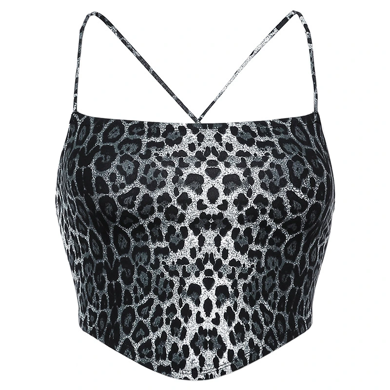 Sense Of Halter Back Cross Straps Slim-Fit Umbilical Inner Wear Sling Vest