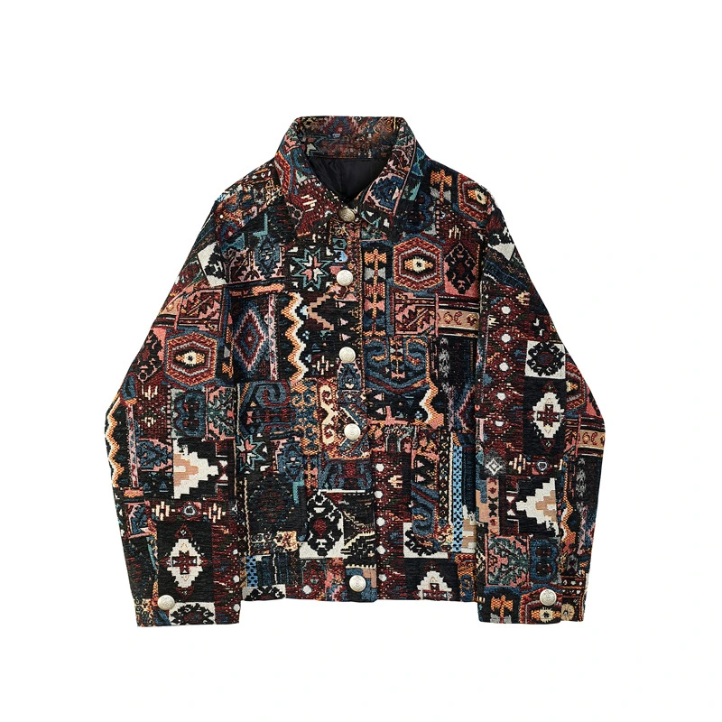 Retro Ethnic Straight Loose Short Jacket Jacket