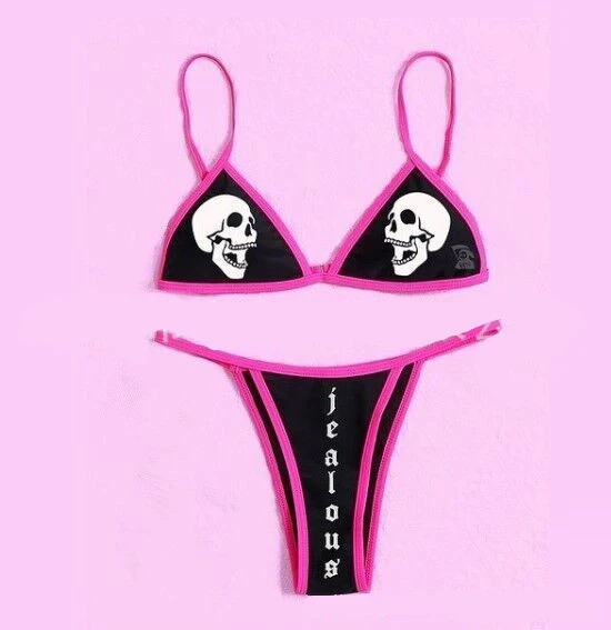 European And American Sexy Foreign Trade Dark Punk Bikini