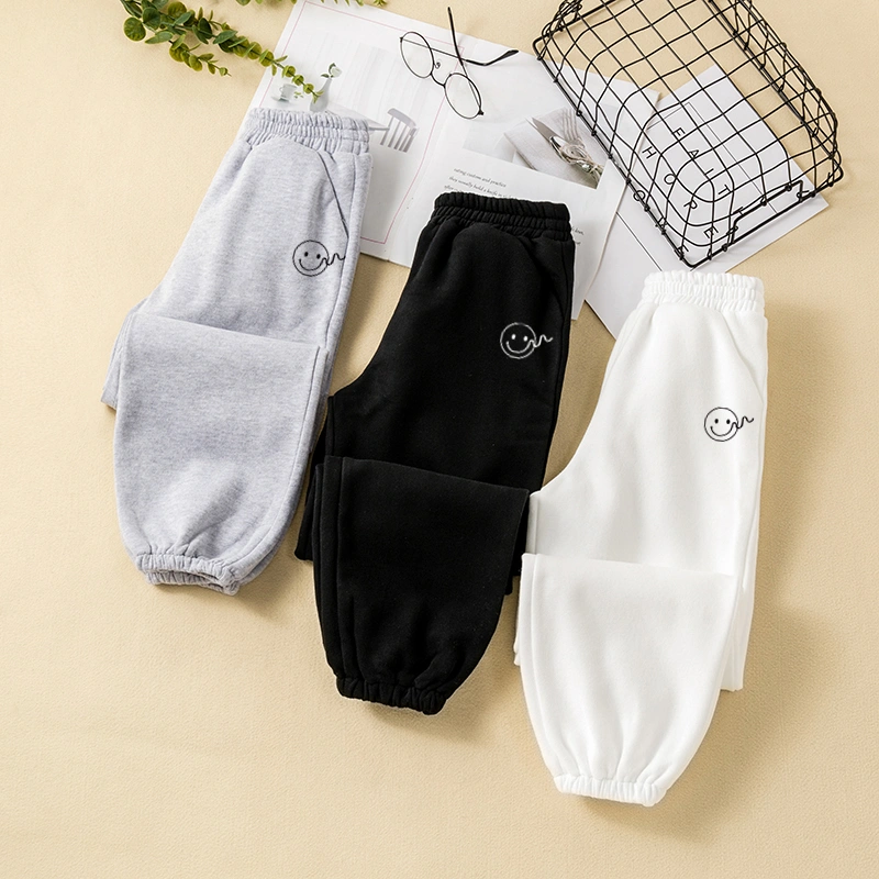 New Spring White Loose-Fitting Trousers Childrens Summer Sports Pants