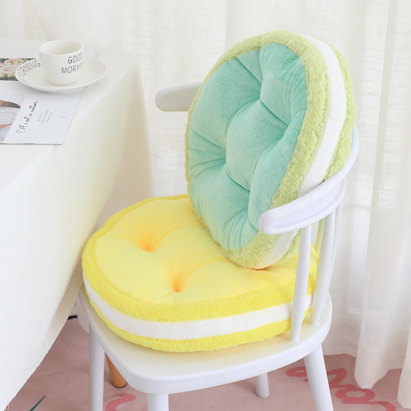 Ns Cute Macaron Biscuit Thickened Stool Cushion Cushion Office Bay Window Student Ass Dining Chair Cushion