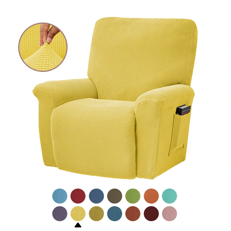 New Solid Color Corn Fleece Stretch Tight-Packed Four Seasons Sofa Cover Split