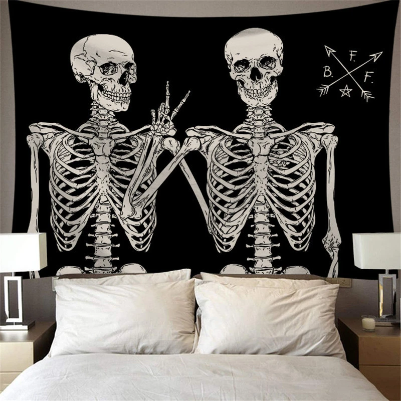 Tapestry Skull Hanging Cloth Net Red Bedroom Decoration Cloth Holiday Background Cloth