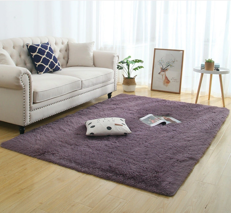 Silky Fluffy Carpet Modern Home Decor Long Plush Shaggy Rug 