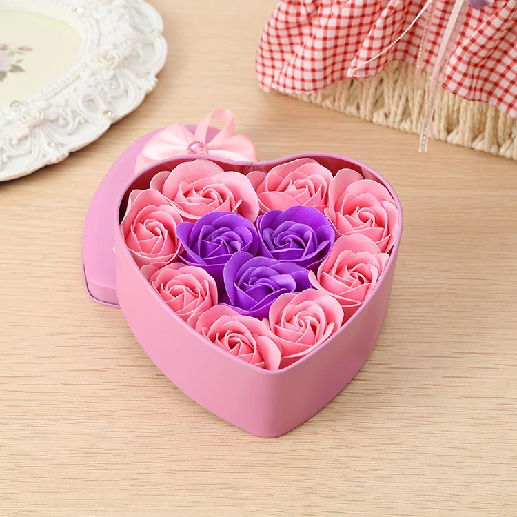 Christmas Event Customized Gift Box Wedding Small Gift 11 Rose Soap Flower Love Iron Box