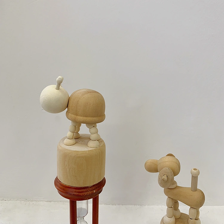 Creative Cool Wood Animal Ornaments CHILDREN'S Room Decorations Tea Shop Fast Food Store Storage Shelf Fun Small Decorations