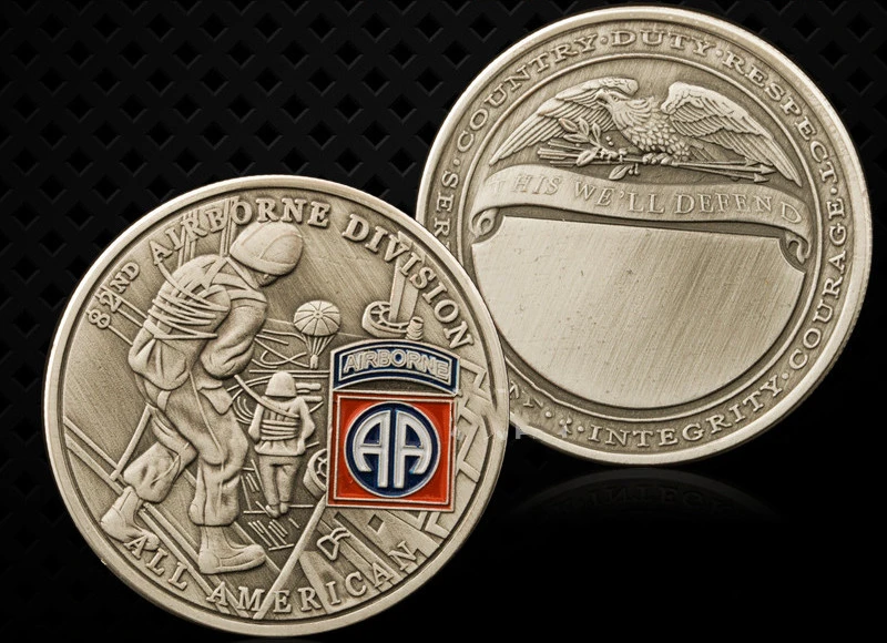 US Army's 82nd Airborne Division Commemorative Coin Medal Wish
