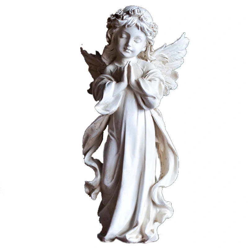 Old Resin Girl Angel Desktop Ornaments