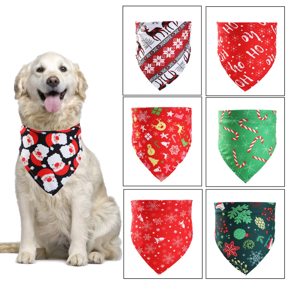 Christmas Pet Saliva Towel Zinc Hot Sale Dog Triangle Scarf Cat Decoration Scarf