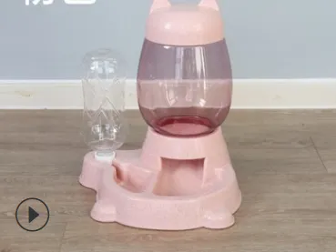 New Cat Feeder Automatic Water Dispenser Cat Food Bowl Pet Waterer Non-Wet Mouth Anti-Overturning Pet Bowl