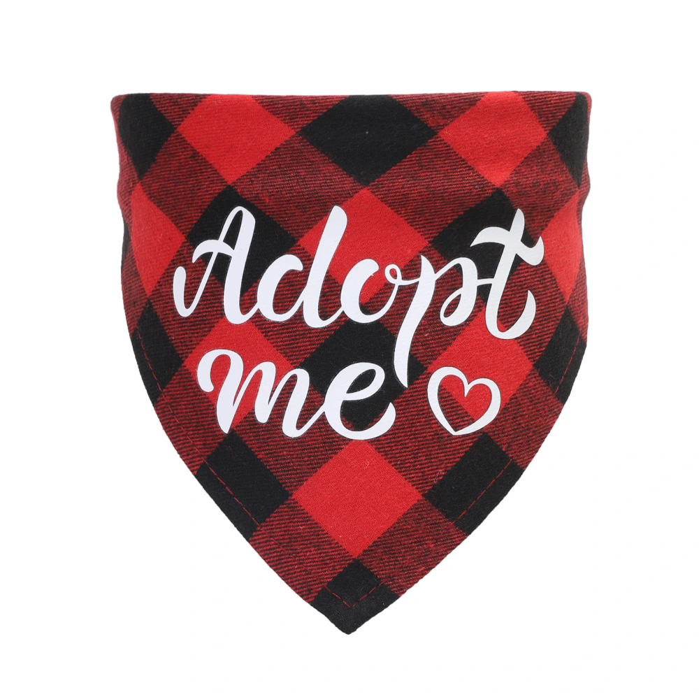 Cross-Border Adopting Pet Triangle Scarf Dog Outdoor Saliva Towel Single-Layer Cotton Plaid Scarf Cat And Dog Accessories