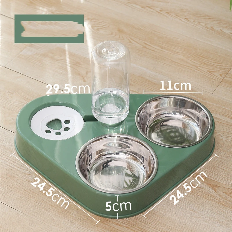 Dog Bowl Double Bowl Automatic Drinking Dog Food Bowl Rice Bowl 