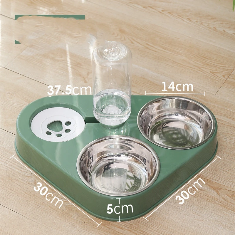 Dog Bowl Double Bowl Automatic Drinking Dog Food Bowl Rice Bowl 