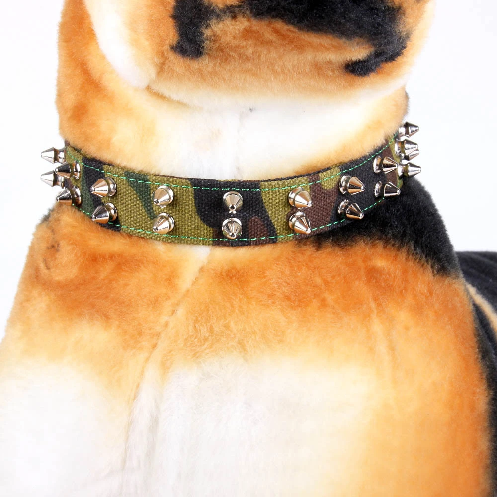 Camouflage Canvas Spiked Nail Decoration Pet Supplies