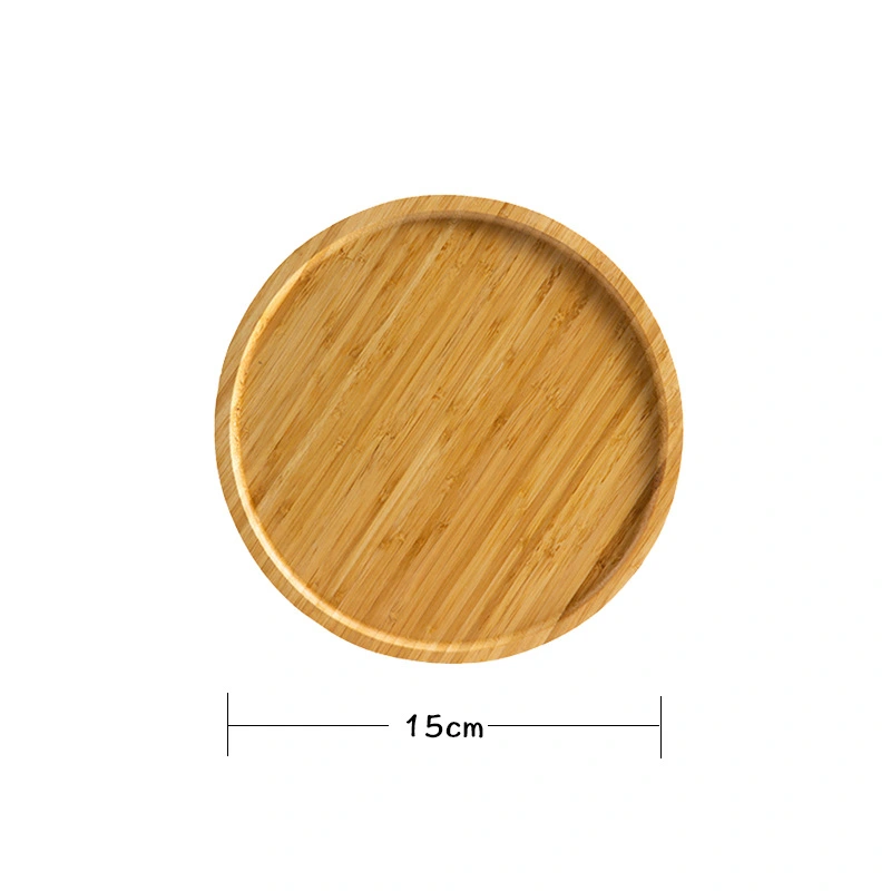 Bamboo Wooden Tray Hotel Water Dessert Plate Dish Plate Water Cup Wood Bamboo Plate Barbecue Tea Cup Saucer Plate Creation